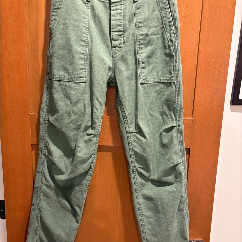 MOTHER Roger That Green Cargo Pants